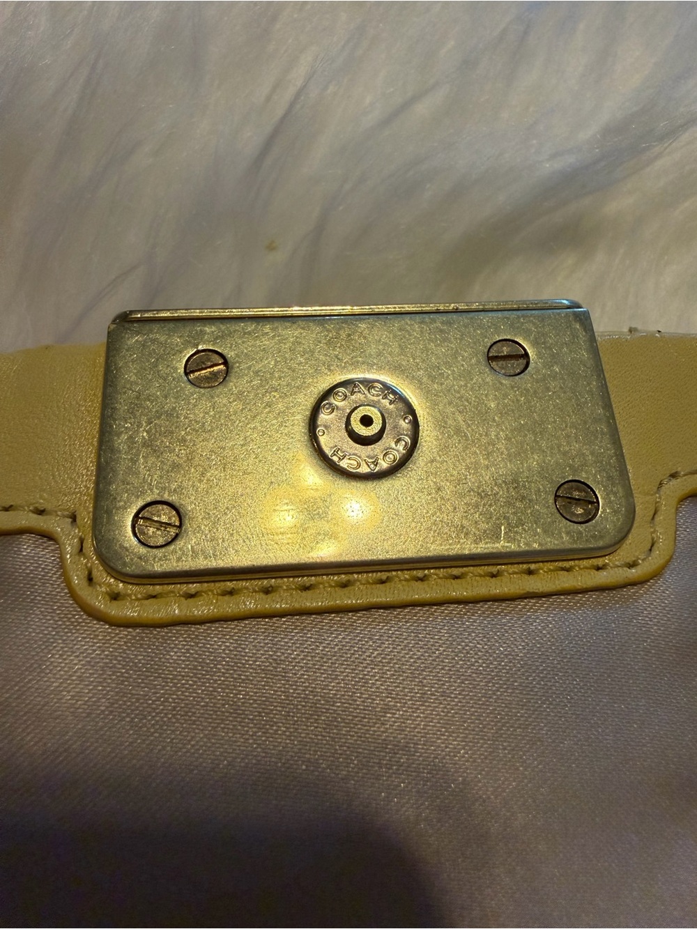 Coach Kristin Mini Shoulder Bag/Clutch/Large Convertible Wristlet Yellow Leather - Picture 7 of 11